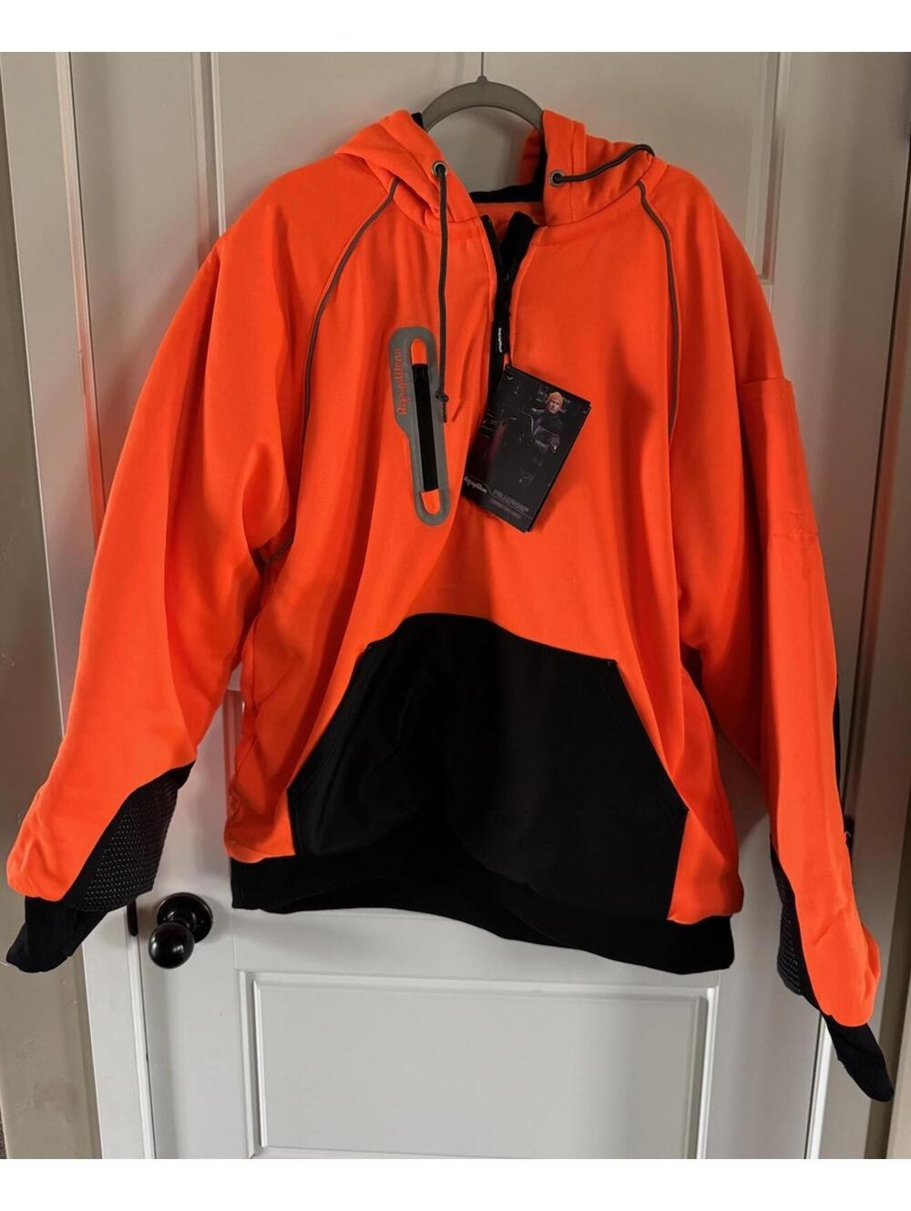 Refrigiwear Polar Force Collection Black Orange Men’s Hoodie Size XL